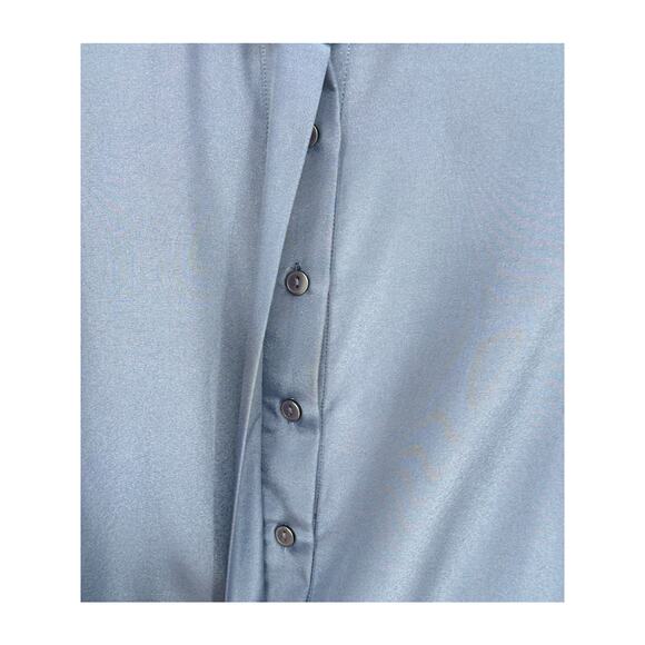 Hobbs London Shift Dress Blue Long Sleeve Collared Work Office Professional 4 - Picture 5 of 12